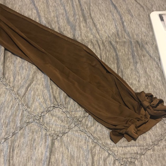 Brown silk going out blouse - Picture 3 of 5